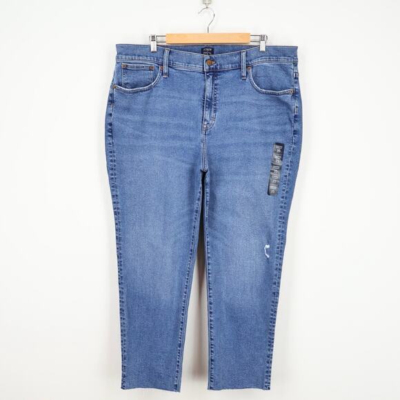 NWT J.Crew Factory Essential Straight Jean All-Day Stretch Running Lake Wash 35 - Picture 4 of 13